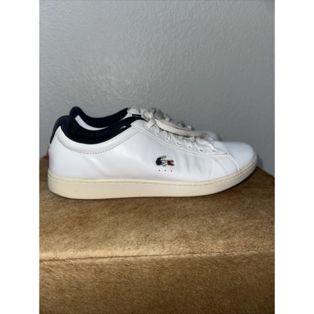 Lacoste Women's Carnaby Evo Tri Shoes 7-39SFA0048407 - White/Navy/Red Size 10.5